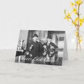 1890サロンバーメン応援古いCHAPハッピーバースデー カード (黄色い花)