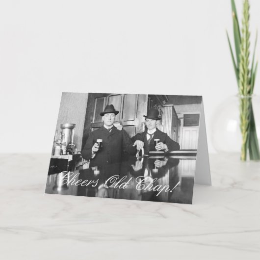 1890サロンバーメン応援古いCHAPハッピーバースデー カード (正面)