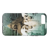 1890トランプのポーカーゲーム男性賭博カードマンケーブ写真 Case-Mate iPhoneケース (裏面(横))