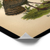 1890バードプリントワイルドターキー ポスター (角)