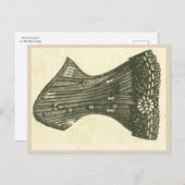 1890ビクトリアン年のパリフランスのスのカタログからコルセット ポストカード (正面/裏面)