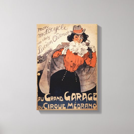 1890フランスの年ヴィンテージポスター復元 キャンバスプリント (正面)