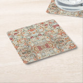 1890ヴィンテージウィリアム・モリスアカンサス・ポルティエール スクエアペーパーコースター (アングル)