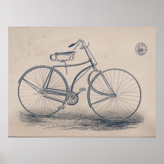 1890ヴィンテージサイクリングマガジン広告アートプリント ポスター (正面)