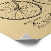 1890ヴィンテージ自転車デザイン特許芸術プリント ポスター (角)