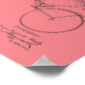 1890ヴィンテージ自転車特許プリントカスタマイズ ポスター (角)