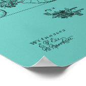 1890ヴィンテージ自転車特許プリントカスタマイズ ポスター (角)