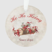 1890年からホーホーホインヴィンテージ格言クリスマス オーナメント (正面)