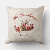 1890年からホーホーホインヴィンテージ格言クリスマス クッション (正面)