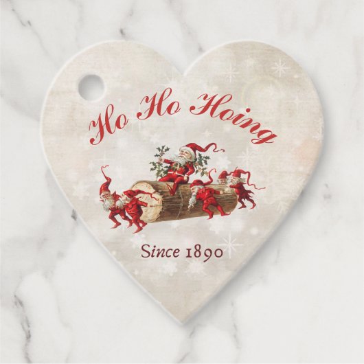 1890年からホーホーホインヴィンテージ格言クリスマス フェイバータグ (正面)