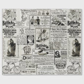 1890年のセピアビクトリアン新聞おもしろい広告 ラッピングペーパー (フラット)