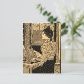1890年のタイプライター秘書 ポストカード (スタンド正面)