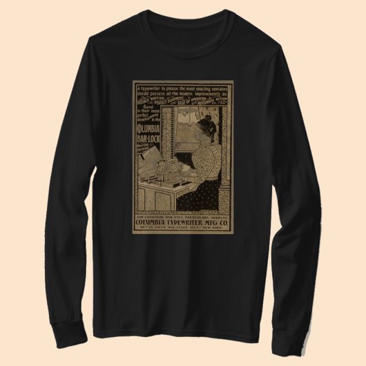 1890年のタイプライター秘書 Tシャツ