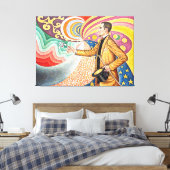 1890年のフェリックス・フェネオンポートレートby Paul Signac キャンバスプリント (インサイチュ (寝室))