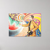 1890年のフェリックス・フェネオンポートレートby Paul Signac キャンバスプリント (正面)