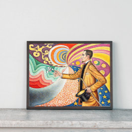 1890年のフェリックス・フェネオンポートレートby Paul Signac ポスター