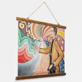 1890年のフェリックス・フェネオンポートレートby Paul Signac 吊り下げ型タペストリー (傾斜あり)