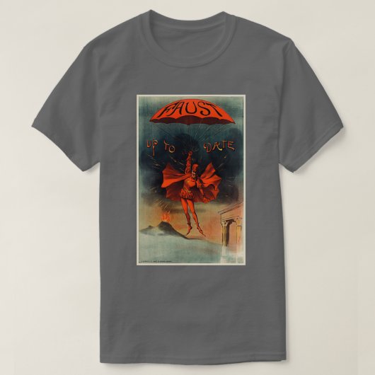 1890年のヨハン・ヴォルフガング・フォン・ゲーテのFAUST Tシャツ (デザイン正面)