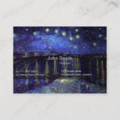 1890年のローネでの星空の夜、ヴァン・ゴッホ 名刺 (裏面)