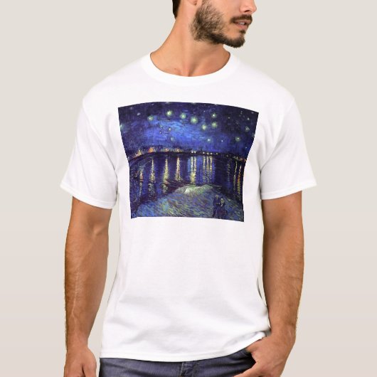 1890年のローネでの星空の夜 Tシャツ (正面)