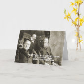 1890年のヴィンテージ写真おもしろい悲しい人々 カード (黄色い花)