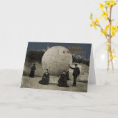 1890年の写真大巨人WORLD GLOBE SAFE TRAVELS カード (黄色い花)
