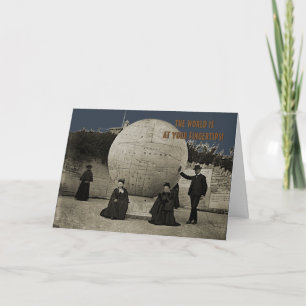 1890年の写真大巨人WORLD GLOBE SAFE TRAVELS カード