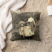 1890年の写真家宝の庭母娘 クッション (ブランケット)