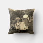 1890年の写真家宝の庭母娘 クッション (裏面)