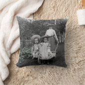 1890年の写真家宝の庭母娘 クッション (ブランケット)