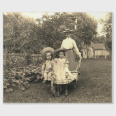 1890年の写真家宝の庭母娘 ラッピングペーパー (フラット)