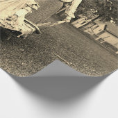 1890年の写真家宝の庭母娘 ラッピングペーパー (角)