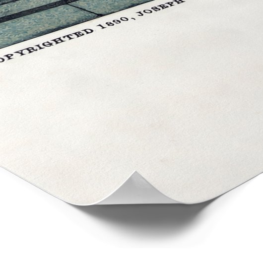 1890年の十戒と主の祈りの言葉 ポスター (角)