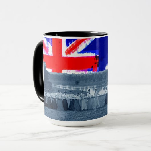 1890年の女性綱引きオーストラリア国旗 マグカップ (正面左)