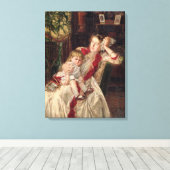 1890年の家庭争い キャンバスプリント (インサイチュ (ウッドフロア))