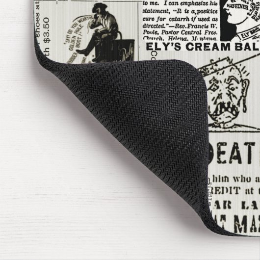 1890年の新聞魅力的で男ビクトリアン性が女性を広める マウスパッド (コーナー)