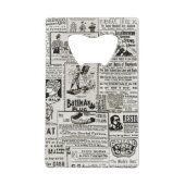 1890年の新聞魅力的は男性ビクトリアン女性を広告している クレジットカード栓抜き (正面)