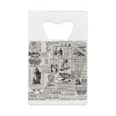 1890年の新聞魅力的は男性ビクトリアン女性を広告している クレジットカード栓抜き (裏面)