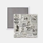 1890年の新聞魅力的は男性ビクトリアン女性を広告している マグネット (正面/裏面)