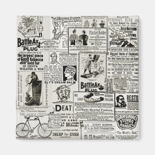 1890年の新聞魅力的は男性ビクトリアン女性を広告している マグネット (正面)