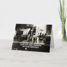 1890年の電話誕生日おもしろいマンボトル カード