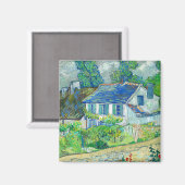 1890年オーヴェースの家々ビンセント・ヴァン・ゴッホ マグネット (正面/裏面)