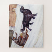 『1890年ニューファンドランド・ドッグ』  ジグソーパズル (縦)