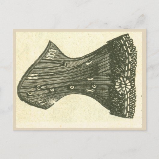 1890年パリのカタログからのビクトリアン・フランスの コルセット ポストカード (正面)