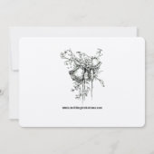 1890年ビクトリアン頃の紅葉樹結婚葉 招待状 (裏面)