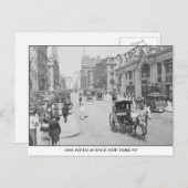 1890年フィフスアベニュー ニューヨーク ヴィンテージ写真 ポストカード (正面/裏面)