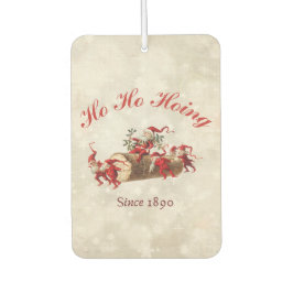 1890年ヴィンテージのクリスマスグリーティング以来のホーホーホイン カーエアーフレッシュナー