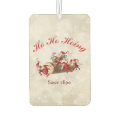 1890年ヴィンテージのクリスマスグリーティング以来のホーホーホイン カーエアーフレッシュナー (裏面)