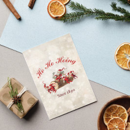 1890年ヴィンテージのクリスマスグリーティング以来のホーホーホイン カード