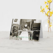 1890年代のアーティストウーマン写真職人スケッチ カード (黄色い花)